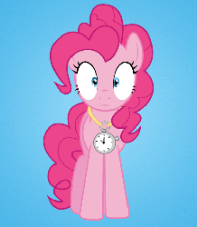 Size: 426x488 | Tagged: safe, pinkie pie, g4, too many pinkie pies, animated, clock, clock face, female, pinkie being pinkie, pinkie clock