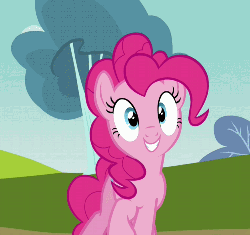 Size: 500x470 | Tagged: safe, screencap, pinkie pie, pony, g4, too many pinkie pies, animated, cropped, female, solo