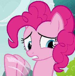 Size: 712x720 | Tagged: safe, screencap, pinkie pie, earth pony, pony, g4, too many pinkie pies, animated, cropped, fanning, female, solo