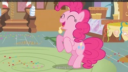 Size: 1920x1080 | Tagged: safe, screencap, pinkie pie, g4, too many pinkie pies, intro, opening, youtube caption