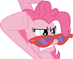 Size: 1024x826 | Tagged: safe, artist:misspepperony, pinkie pie, g4, glasses, simple background, transparent background, vector