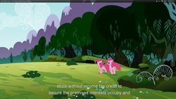 Size: 1920x1080 | Tagged: safe, screencap, pinkie pie, earth pony, g4, too many pinkie pies, clone, everfree forest, pinkie clone, youtube caption