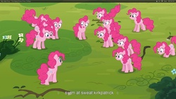 Size: 1920x1080 | Tagged: safe, screencap, pinkie pie, g4, my little pony: friendship is magic, too many pinkie pies, clone, fun fun fun, pinkie clone, youtube caption