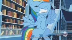 Size: 1553x861 | Tagged: safe, screencap, rainbow dash, g4, the crystal empire, youtube caption, youtube link