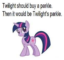 Size: 335x311 | Tagged: safe, twilight sparkle, g4, meta, pun, text