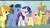 Size: 1920x1080 | Tagged: safe, screencap, berry punch, berryshine, blues, carrot top, dizzy twister, doctor whooves, fluttershy, golden harvest, lemon hearts, lyra heartstrings, noteworthy, orange swirl, rarity, royal riff, time turner, twinkleshine, earth pony, pegasus, pony, unicorn, g4, my little pony: friendship is magic, too many pinkie pies, angry, female, male, mare, open mouth, stallion, youtube caption