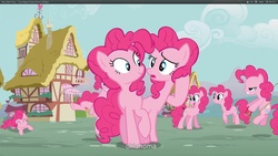 Size: 1920x1080 | Tagged: safe, screencap, pinkie pie, g4, too many pinkie pies, clone, fun fun fun, oklahoma, pinkie clone, youtube caption