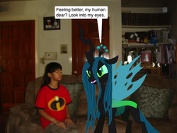 Size: 500x375 | Tagged: safe, artist:magic-kristina-kw, queen chrysalis, human, g4, irl, photo, ponies in real life, vector