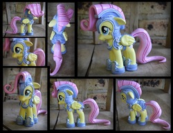 Size: 1243x960 | Tagged: safe, artist:nazegoreng, fluttershy, pony, g4, armor, crystal guard armor, customized toy, irl, photo, solo, toy