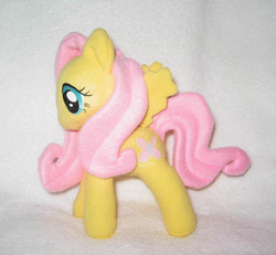 Size: 400x370 | Tagged: safe, artist:sweetplushiecake, fluttershy, pony, g4, doll, irl, photo, plushie, solo, toy