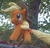 Size: 2601x2481 | Tagged: safe, artist:agony-roses, applejack, earth pony, pony, g4, grass, hat, irl, outdoors, photo, plushie, solo, tree