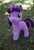 Size: 1929x2853 | Tagged: safe, artist:agony-roses, twilight sparkle, pony, unicorn, g4, customized toy, irl, mod, outdoors, photo, plushie, solo, unicorn twilight