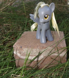 Size: 2008x2261 | Tagged: safe, artist:agony-roses, derpy hooves, pegasus, pony, g4, brushable, customized toy, female, irl, mare, photo, solo, toy