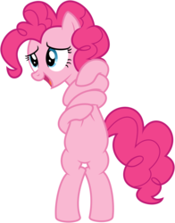 Size: 7154x9112 | Tagged: safe, artist:flutterguy317, pinkie pie, earth pony, pony, g4, too many pinkie pies, absurd resolution, bipedal, female, simple background, solo, transparent background, vector