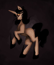 Size: 900x1084 | Tagged: safe, artist:ouyrof, vampire, blank flank, dawnguard, ponified, serana, skyrim, the elder scrolls