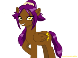 Size: 2835x2125 | Tagged: safe, artist:prettylittlewolf, bleach (manga), ponified, shihouin yoruichi, simple background, transparent background