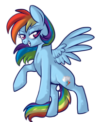 Size: 378x455 | Tagged: safe, artist:lulubell, rainbow dash, pony, g4, female, simple background, solo, transparent background