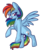 Size: 378x455 | Tagged: safe, artist:lulubell, rainbow dash, pony, g4, female, simple background, solo, transparent background