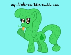 Size: 792x612 | Tagged: safe, artist:scribble, earth pony, food pony, ice cream pony, pony, 30 minute art challenge, food, ice cream, mint, mint ice cream, ponified