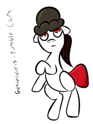 Size: 963x1279 | Tagged: safe, artist:geminiviris, 30 minute art challenge, food, ice cream, ponified, strawberry