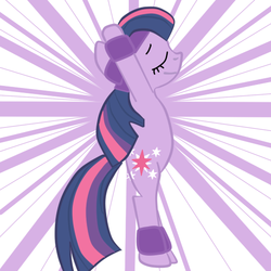 Size: 512x512 | Tagged: safe, artist:aztywolfette, twilight sparkle, pony, unicorn, g4, exercise, female, solo, sweatband, unicorn twilight