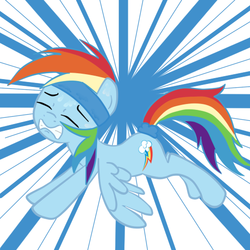 Size: 512x512 | Tagged: safe, artist:aztywolfette, rainbow dash, pony, g4, exercise, female, push-ups, solo, sweat, sweatband