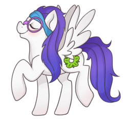 Size: 830x770 | Tagged: safe, artist:cloudbrownie, oc, oc only, pegasus, pony, flower, purple mane, simple background, solo, transparent background, verta flower, white