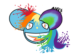 Size: 800x600 | Tagged: safe, artist:anon3mau5, rainbow dash, g4, deadmau5, logo