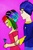 Size: 320x480 | Tagged: safe, artist:flutterbye4ever, rainbow dash, soarin', human, g4, alternate hairstyle, female, humanized, male, needs more saturation, ship:soarindash, shipping, straight