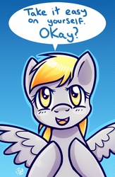 Size: 600x918 | Tagged: safe, artist:steveholt, derpy hooves, pegasus, pony, g4, female, mare, positive ponies, solo, underp