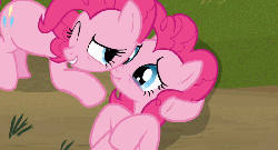 Size: 800x432 | Tagged: safe, screencap, pinkie pie, g4, too many pinkie pies, animated, clone, crying, cute, female, multeity, pinkie clone, poking, sad, scrunchy face, teary eyes, too much pink energy is dangerous