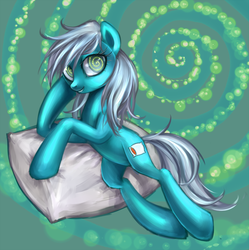 Size: 1690x1700 | Tagged: safe, artist:nyarmarr, oc, oc only, oc:wergis, earth pony, pony, female, mare, pillow, rule 63