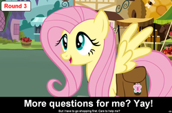 Size: 1024x672 | Tagged: safe, fluttershy, comic:celestia's servant interview, g4, caption, interview, meta