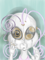 Size: 600x800 | Tagged: safe, artist:keentao, sweetie belle, human, g4, humanized, sweetie bot