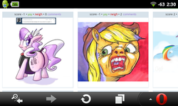 Size: 800x480 | Tagged: safe, applejack, diamond tiara, g4, exploitable meme, juxtaposition, juxtaposition win, meta, opera, wtf