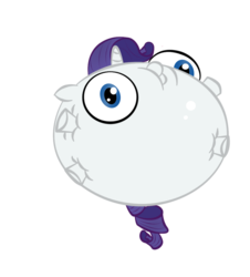 Size: 850x939 | Tagged: safe, artist:zomgitsalaura, rarity, pony, g4, female, inflation, rariblimp, simple background, solo, spherical inflation, transparent background