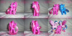 Size: 1024x512 | Tagged: safe, artist:kpendragon, princess celestia, princess luna, alicorn, pony, g4, customized toy, doll, filly, irl, photo, toy