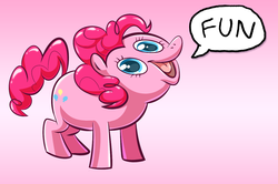 Size: 1400x931 | Tagged: safe, artist:ufocookiez, pinkie pie, g4, my little pony: friendship is magic, too many pinkie pies, fun fun fun