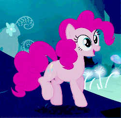 Size: 500x488 | Tagged: safe, screencap, pinkie pie, earth pony, pony, g4, season 3, too many pinkie pies, animated, cropped, female, solo, trotting, trotting in place