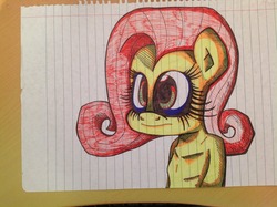 Size: 1280x956 | Tagged: safe, fluttershy, g4, skinny, thin, traditional art