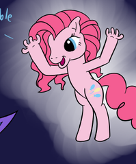 Size: 199x239 | Tagged: safe, pinkie pie, g3, g4, fingers, g4 to g3, generation leap, hand, nightmare fuel, pinkie's silly face