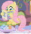 Size: 283x306 | Tagged: safe, screencap, fluttershy, pony, green isn't your color, animated, cropped, female, magazine, reading, sitting, solo