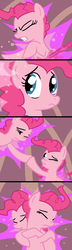 Size: 378x1312 | Tagged: safe, artist:gingermint, artist:icekatze, pinkie pie, earth pony, pony, g4, too many pinkie pies, bad end, clone, comic, female, hug, imminent death, mare, pinkie clone, pinkie clone debate