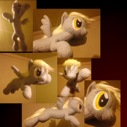 Size: 1500x1500 | Tagged: safe, artist:tres-apples, derpy hooves, pegasus, pony, g4, female, flying, irl, mare, photo, plushie, solo