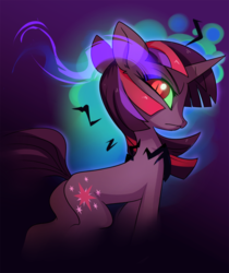Size: 600x714 | Tagged: dead source, safe, artist:sambragg, twilight sparkle, pony, g4, corrupted, corrupted twilight sparkle, dark magic, female, solo, sombra eyes