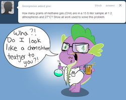 Size: 632x500 | Tagged: safe, spike, ask drunk spike, g4, ask, bloodshot eyes, drunk, drunker spike, glasses, tumblr