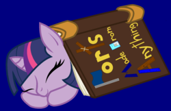 Size: 1328x860 | Tagged: safe, artist:lunerumbreon, twilight sparkle, g4, book, filly, sleeping