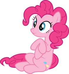 Size: 5822x6230 | Tagged: safe, artist:tim015, pinkie pie, earth pony, pony, g4, too many pinkie pies, absurd resolution, female, scrunchy face, simple background, sitting, solo, transparent background, vector