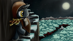 Size: 1920x1080 | Tagged: safe, artist:vsabbath, star swirl the bearded, pony, unicorn, g4, solo, statue