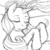 Size: 500x500 | Tagged: source needed, safe, artist:crookedtrees, rarity, pony, unicorn, g4, dead, eyes closed, female, mare, monochrome, on side, solo